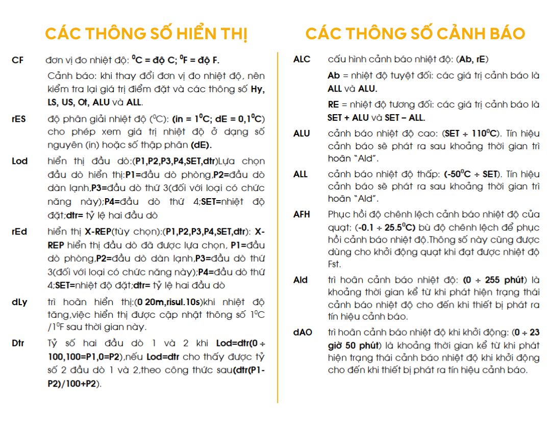 thông số hiển thị Dixell XR60CX